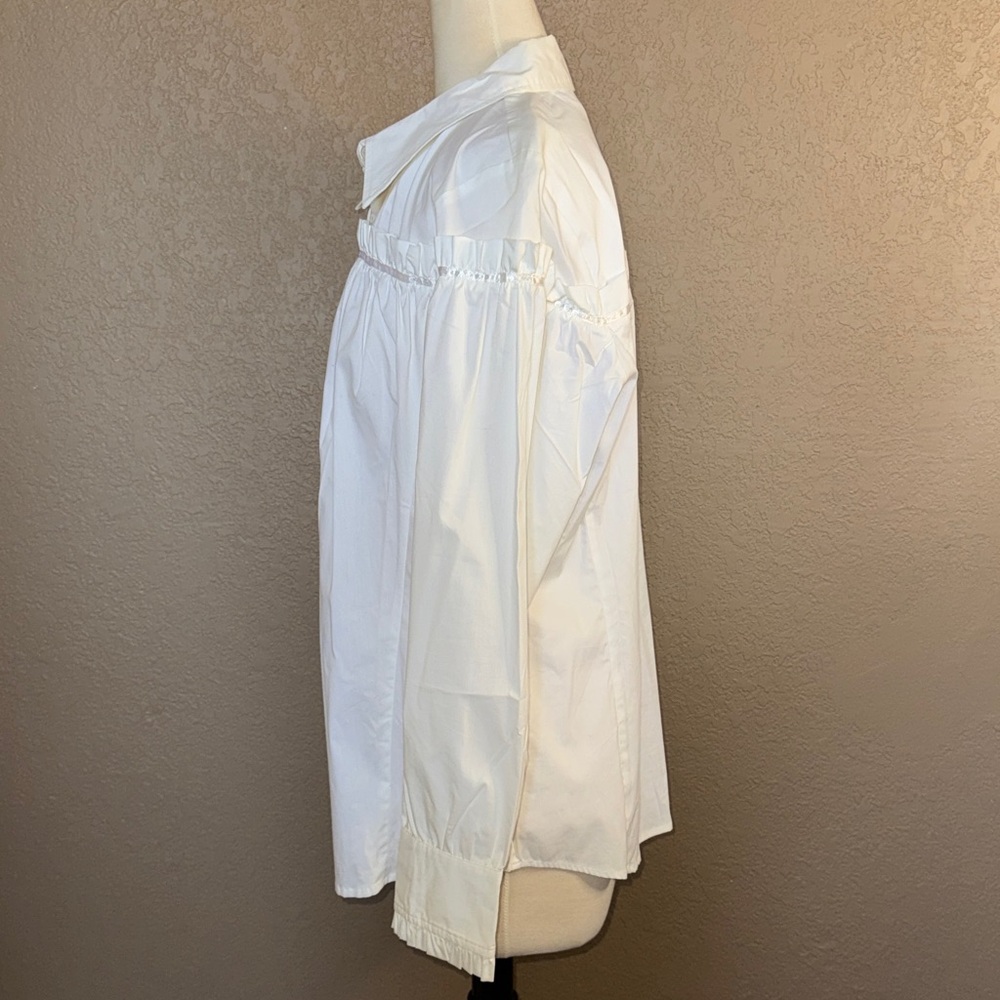 Victor Costa Ruffle Collared Button Front Sleeve … - image 5